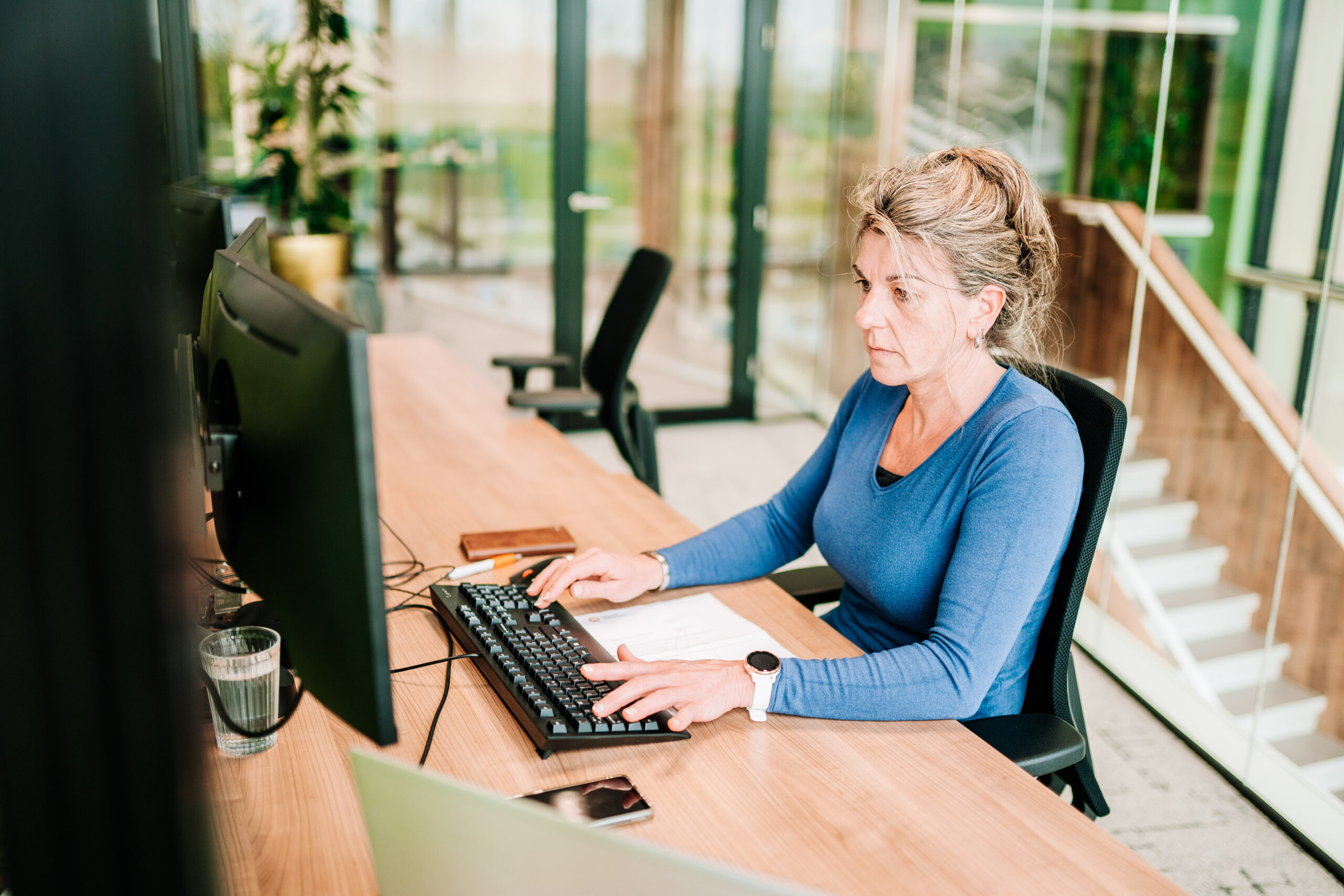 Sandra Thijssen aan het werk bij Nabuurs
